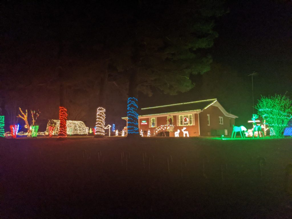 Drive safely while viewing holiday lights